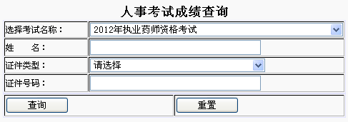 武漢市2012年執(zhí)業(yè)藥師成績(jī)查詢