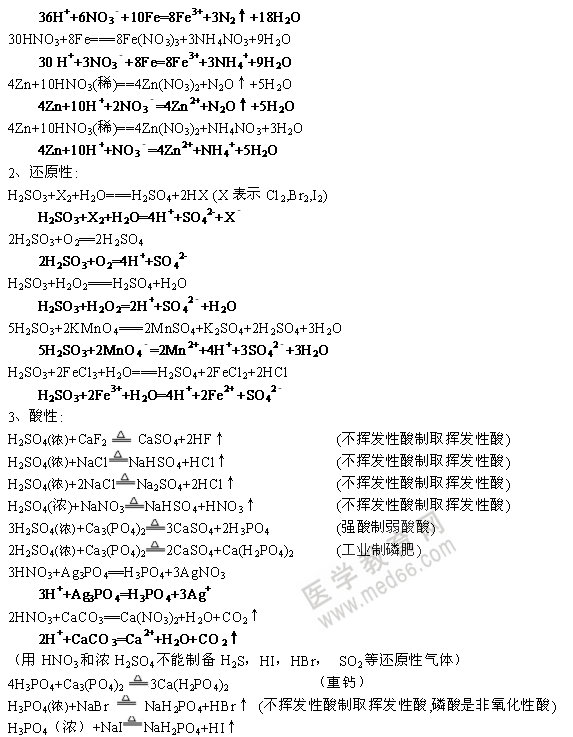 無機化學方程式-含氧酸