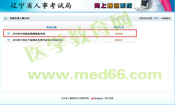 2014年遼寧省執(zhí)業(yè)藥師成績查詢