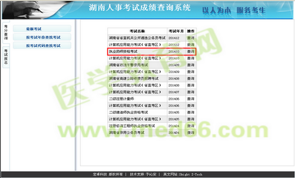 2014年湖南省執(zhí)業(yè)藥師成績查詢?nèi)肟?月9日開通