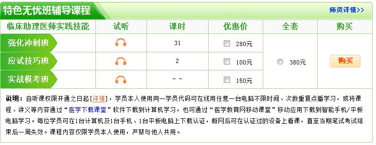 臨床執(zhí)業(yè)助理醫(yī)師實踐技能考試課程