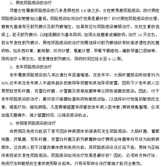 尿路感染的有效治療方法是什么