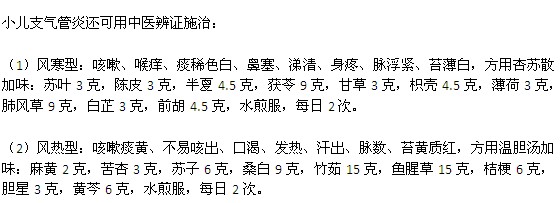 小兒支氣管炎的治療方法