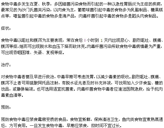 食物中毒的這些知識(shí)你真的知道嗎？