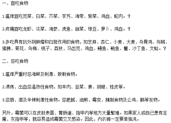 日常生活中陰道炎患者的飲食宜忌分別是什么？