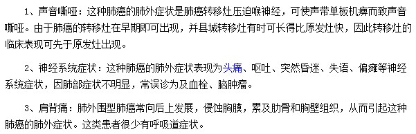 肺癌患者會(huì)有哪些患病的體征表現(xiàn)？