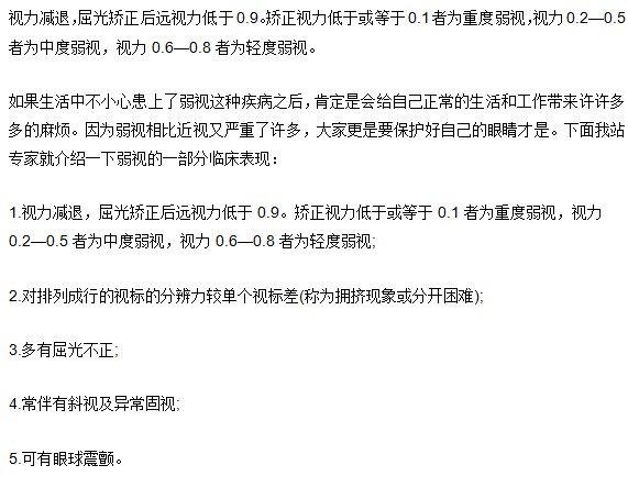 弱視患者有哪些特殊的表現(xiàn)