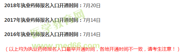執(zhí)業(yè)藥師考試報名入口何時開通？