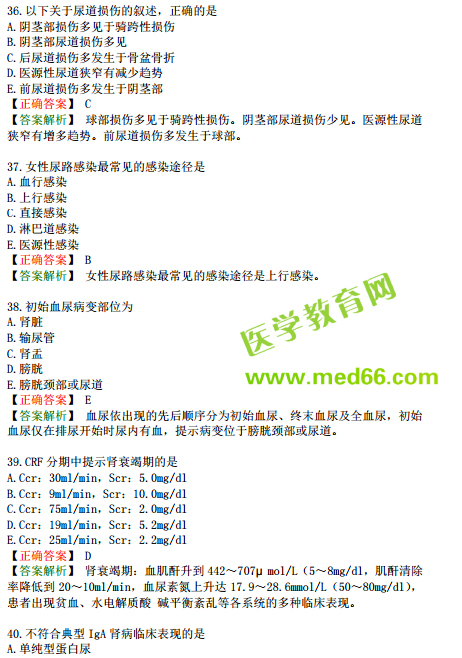 2019年臨床執(zhí)業(yè)醫(yī)師?？紲y評試卷第一單元