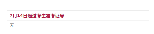7月14日吉林考點(diǎn)醫(yī)師資格實(shí)踐技能考試（師承執(zhí)業(yè)類別）通過(guò)考生準(zhǔn)考證號(hào)