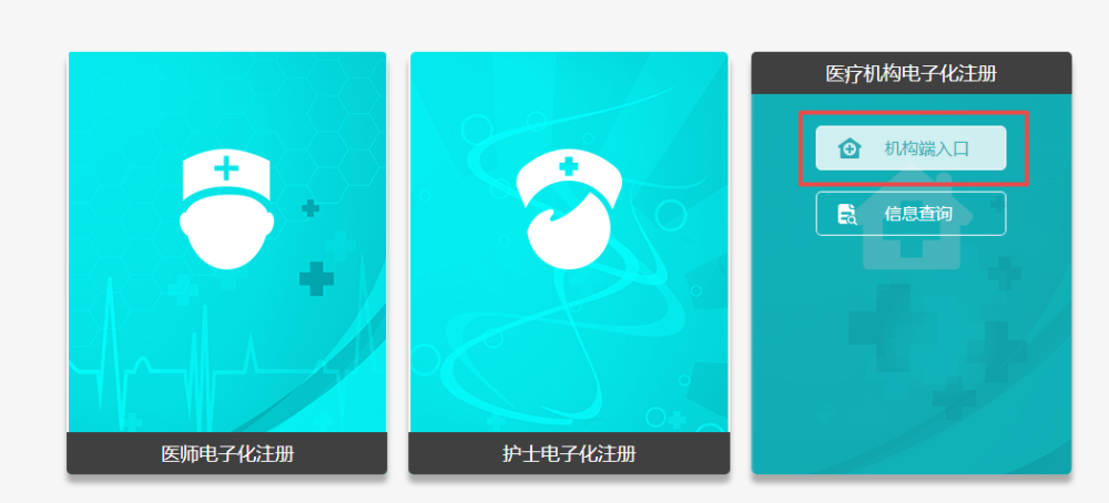 醫(yī)療機(jī)構(gòu)電子化注冊(cè)系統(tǒng)入口
