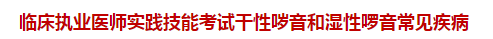 臨床執(zhí)業(yè)醫(yī)師實踐技能考試干性噦音和濕性啰音常見疾病