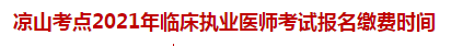 涼山考點2021年臨床執(zhí)業(yè)醫(yī)師考試報名繳費時間