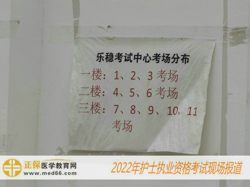 2022年護士考試現(xiàn)場考場分布指示牌