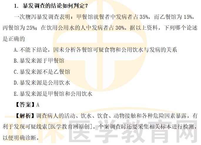 暴發(fā)調(diào)查的結(jié)論如何判定？