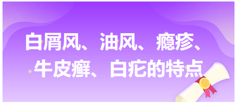 白屑風(fēng)、油風(fēng)、癮疹、牛皮癬、白疕的特點(diǎn)