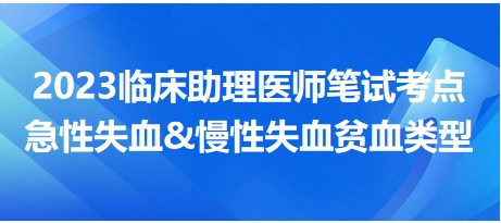 急性失血、慢性失血貧血類型