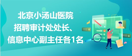 北京小湯山醫(yī)院2023年招聘審計(jì)處處長(zhǎng)、信息中心副主任各1名