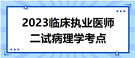 2023臨床執(zhí)業(yè)醫(yī)師二試病理學(xué)考點